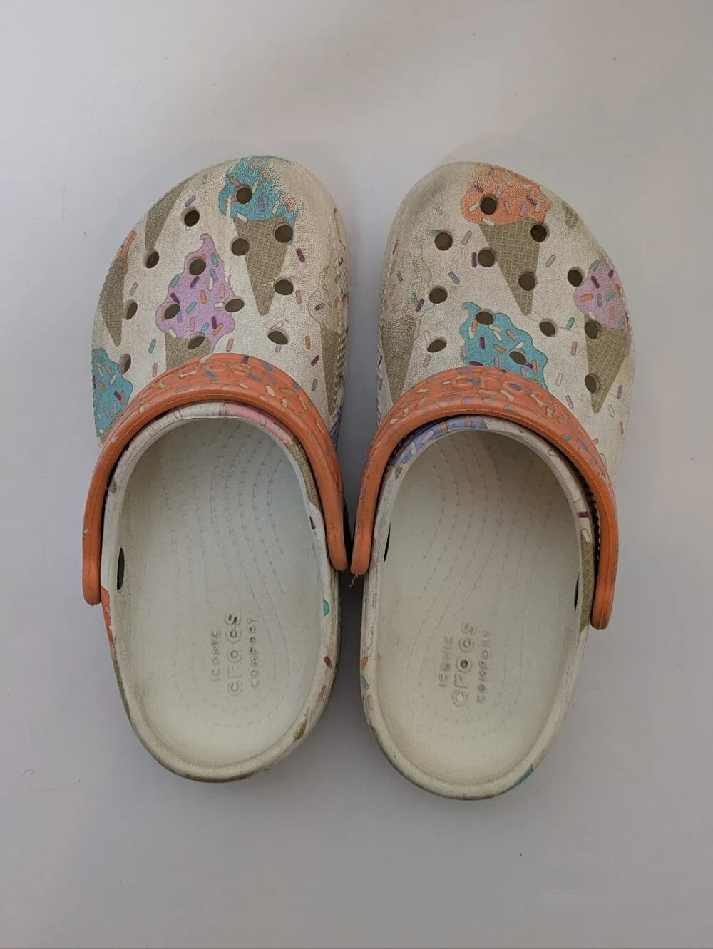 Crocs Icecream Cone Water Sandal Shoe 12T